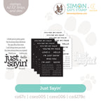 CZ Design Just Sayin Bundle set1126js DieCember