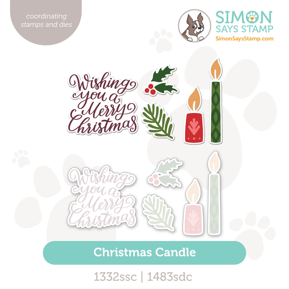 Simon Says Stamps And Dies Christmas Candle set1130cc DieCember