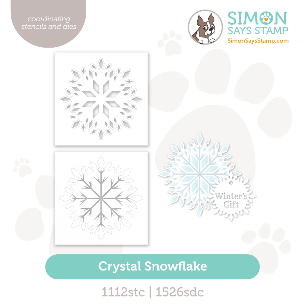 Simon Says Stamp Stencils And Dies Crystal Snowflake set1133cs