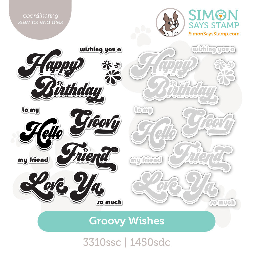 Simon Says Stamps And Dies Groovy Wishes set1139gw Heart to Heart