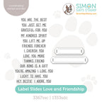 Simon Says Stamps And Dies Label Slides Love And Friendship set1147sf Heart to Heart
