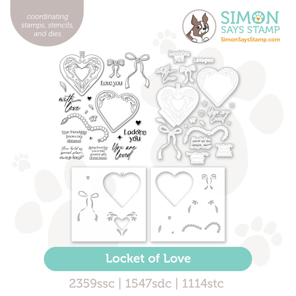 Simon Says Stamp Locket of Love Bundle set1157ll Heart to Heart