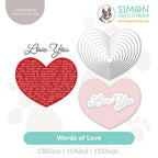 Simon Says Stamps and Dies Words of Love Bundle set1157wl Heart to Heart