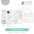 Simon Says Stamps Dies And Stencil Basket of Blooms set1175bb Beautiful Moments