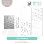 Simon Says Stamp Embossing Folder Dies and Stencils Playful Lambs set1187pl Beautiful Moments