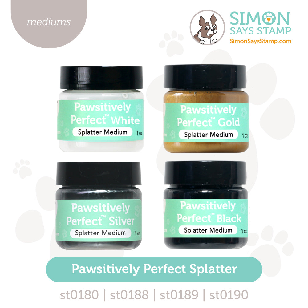 Simon Says Stamp Pawsitively Perfect Splatter Medium Bundle set1190sm Beautiful Moments