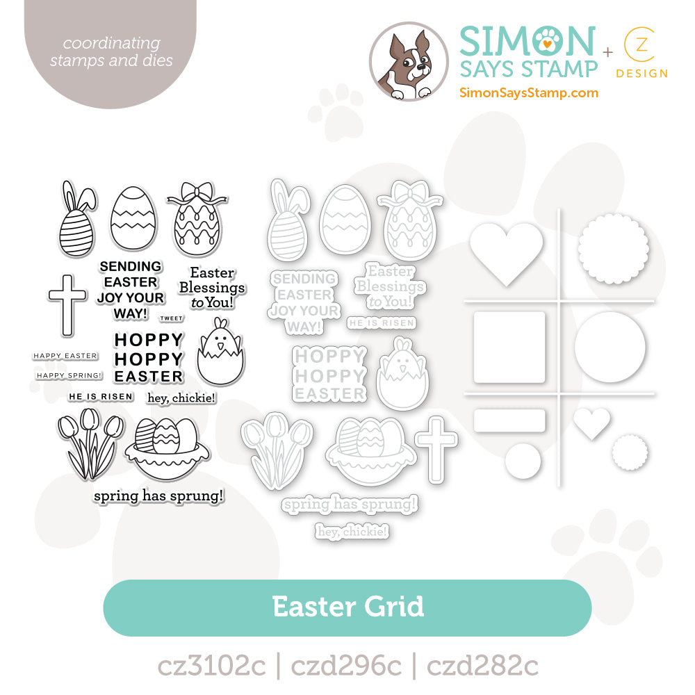 CZ Design Stamps And Dies Easter Grid Bundle set1194eg Beautiful Moments