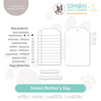 CZ Design Stamps and Dies Noted Mother's Day Bundle set1204nm In My Heart