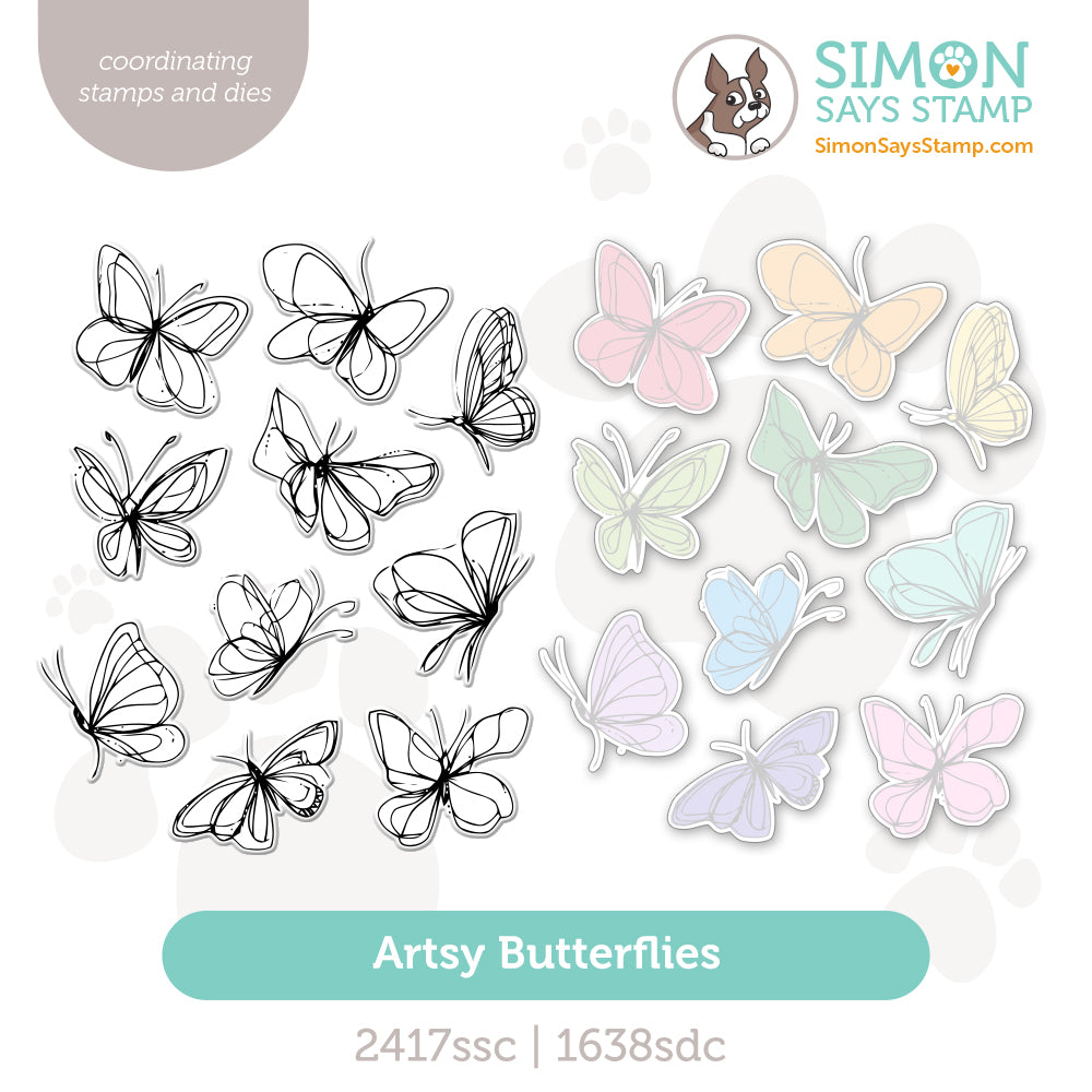Simon Says Stamps And Dies Artsy Butterflies set1213ab