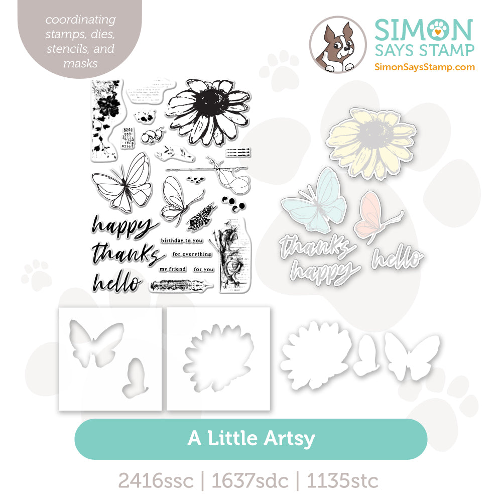 Simon Says Stamps Dies and Stencils A Little Artsy set1214la