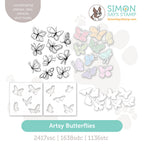 Simon Says Stamps Dies and Stencils Artsy Butterflies set1215sb