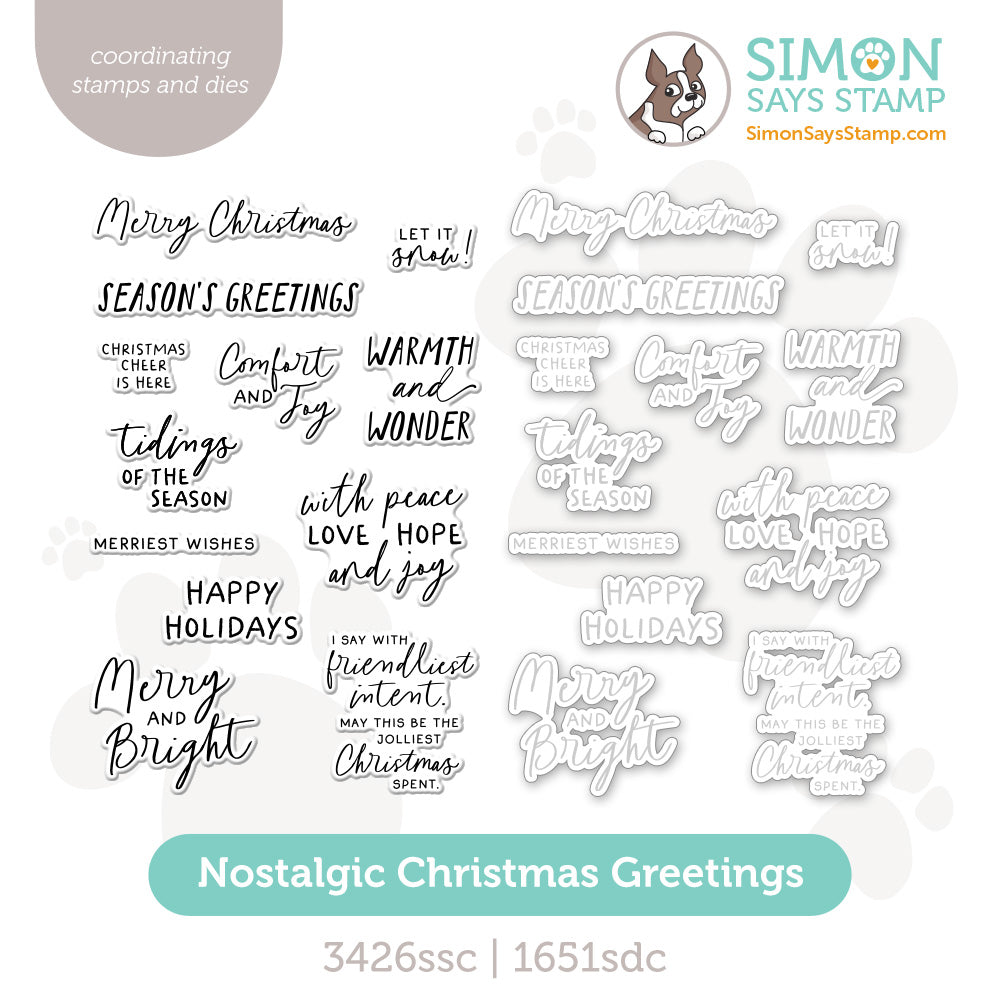 Simon Says Stamps And Dies Nostalgic Christmas Greetings set1248nc
