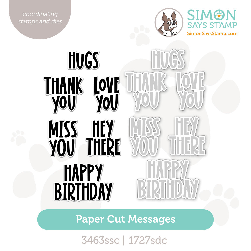 Simon Says Stamps And Dies Paper Cut Messages set1249pc