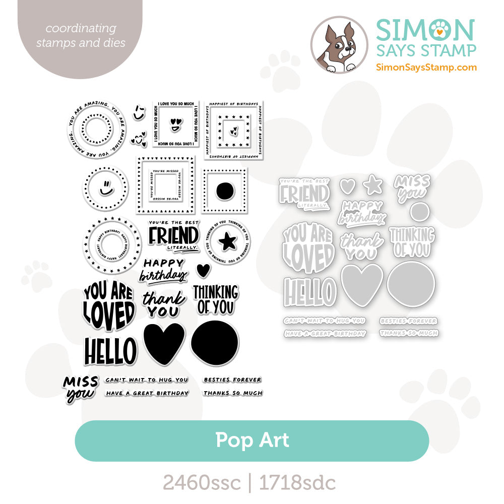 Simon Says Stamps And Dies Pop Art set1250pa