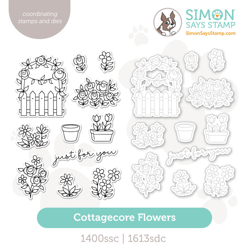 Simon Says Stamps and Dies Cottagecore Flowers set1254cf Shine on