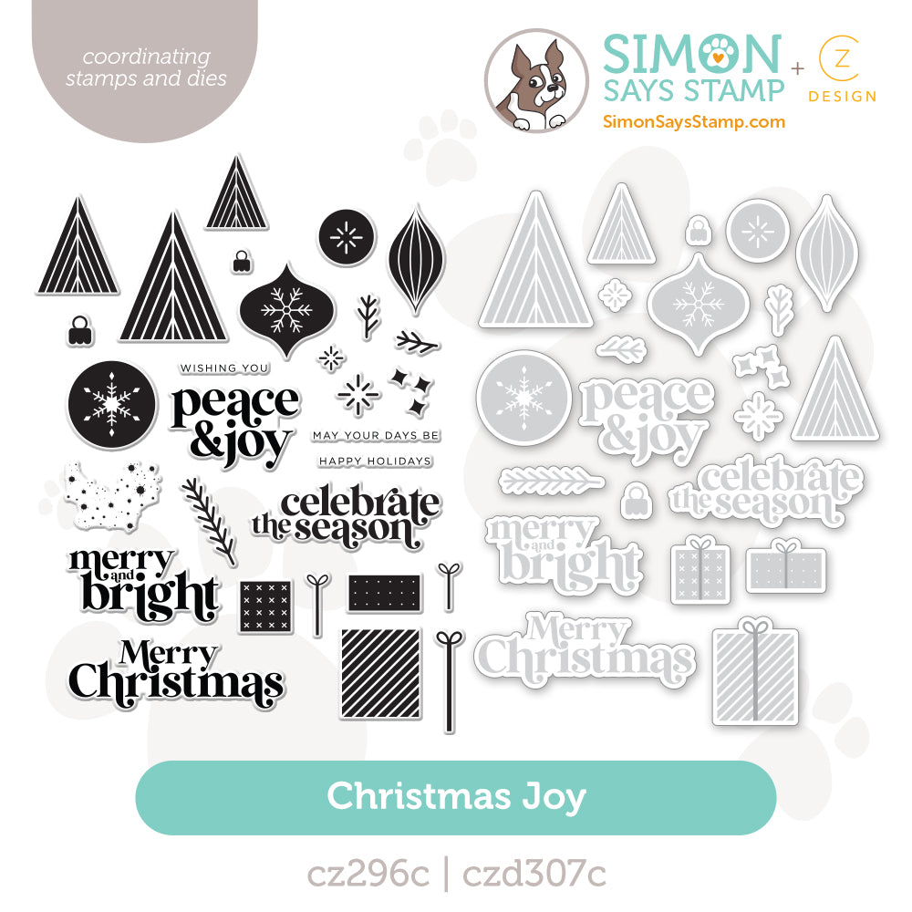 CZ Design Stamps and Dies Christmas Joy set1256cj