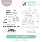 CZ Design Stamps and Dies Tag To and Froms set1258tt