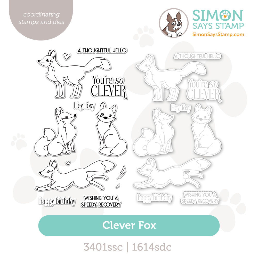 Simon Says Stamps and Dies Clever Fox set1259cf Shine On