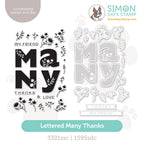 Simon Says Stamps and Dies Lettered Many Thanks set1263lm Shine On