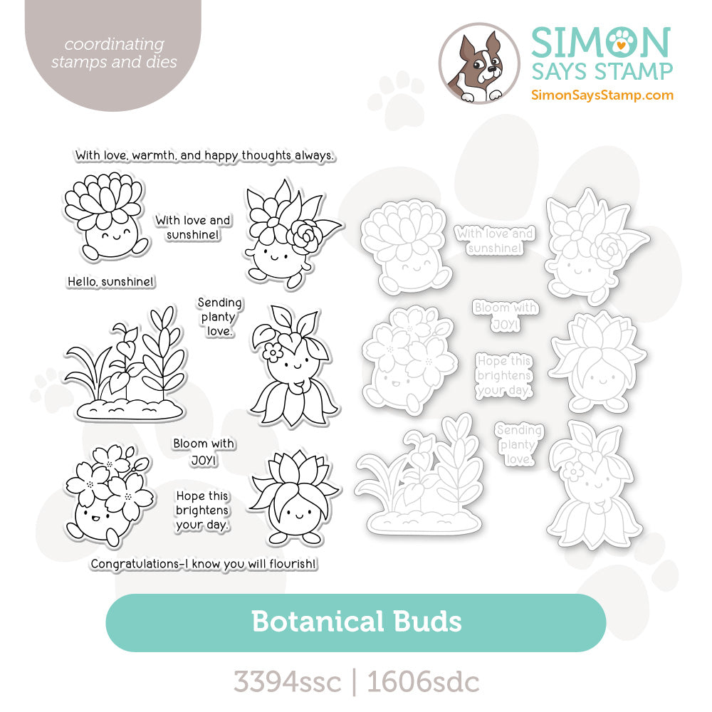 Simon Says Stamps and Dies Botanical Buds set1264bb Shine On