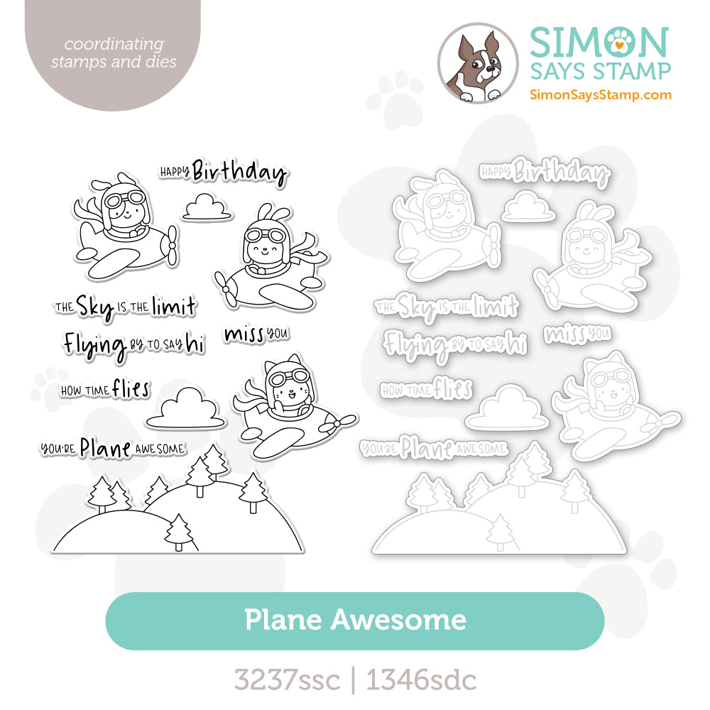 Simon Says Stamps and Dies Plane Awesome set1265pa Shine On