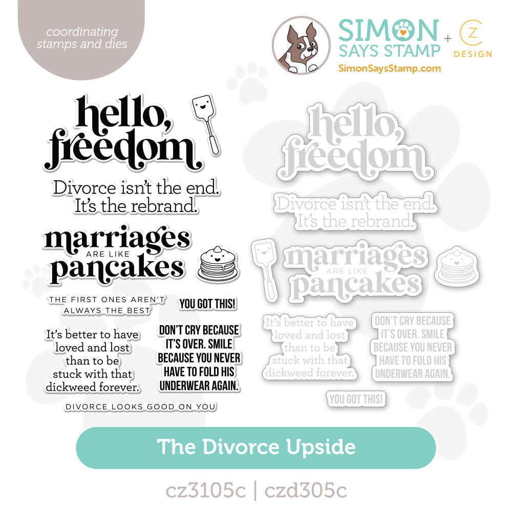 CZ Design Stamps and Dies The Divorce Upside set1270du Shine On