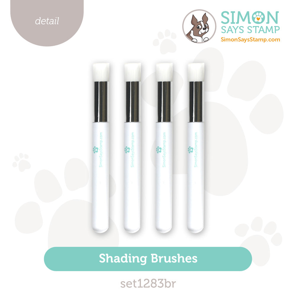 Simon Says Stamp Pack of 4 Detail Shading Brushes set1283br Shine On