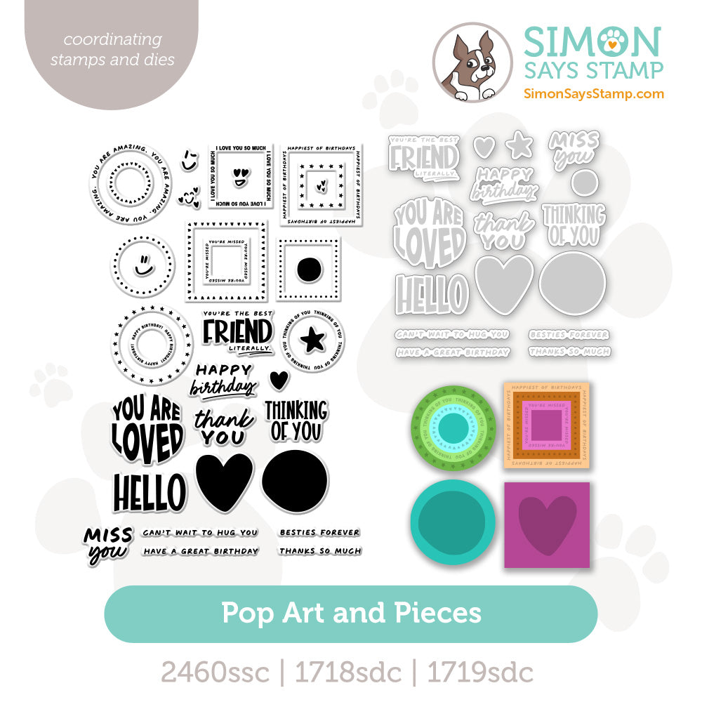 Simon Says Stamps And Dies Pop Art and Pieces set1283pa