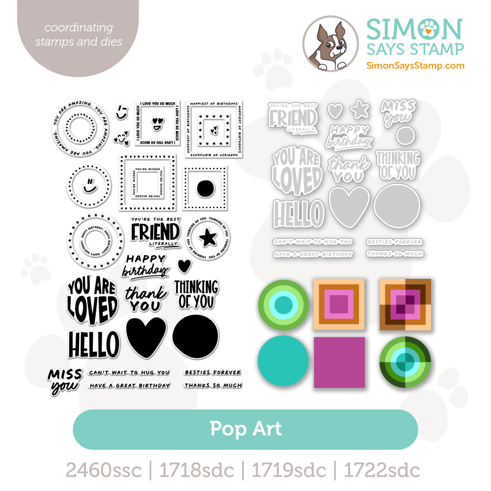 Simon Says Stamps and Dies Criss-cross Pop Art Bundle set1284cc