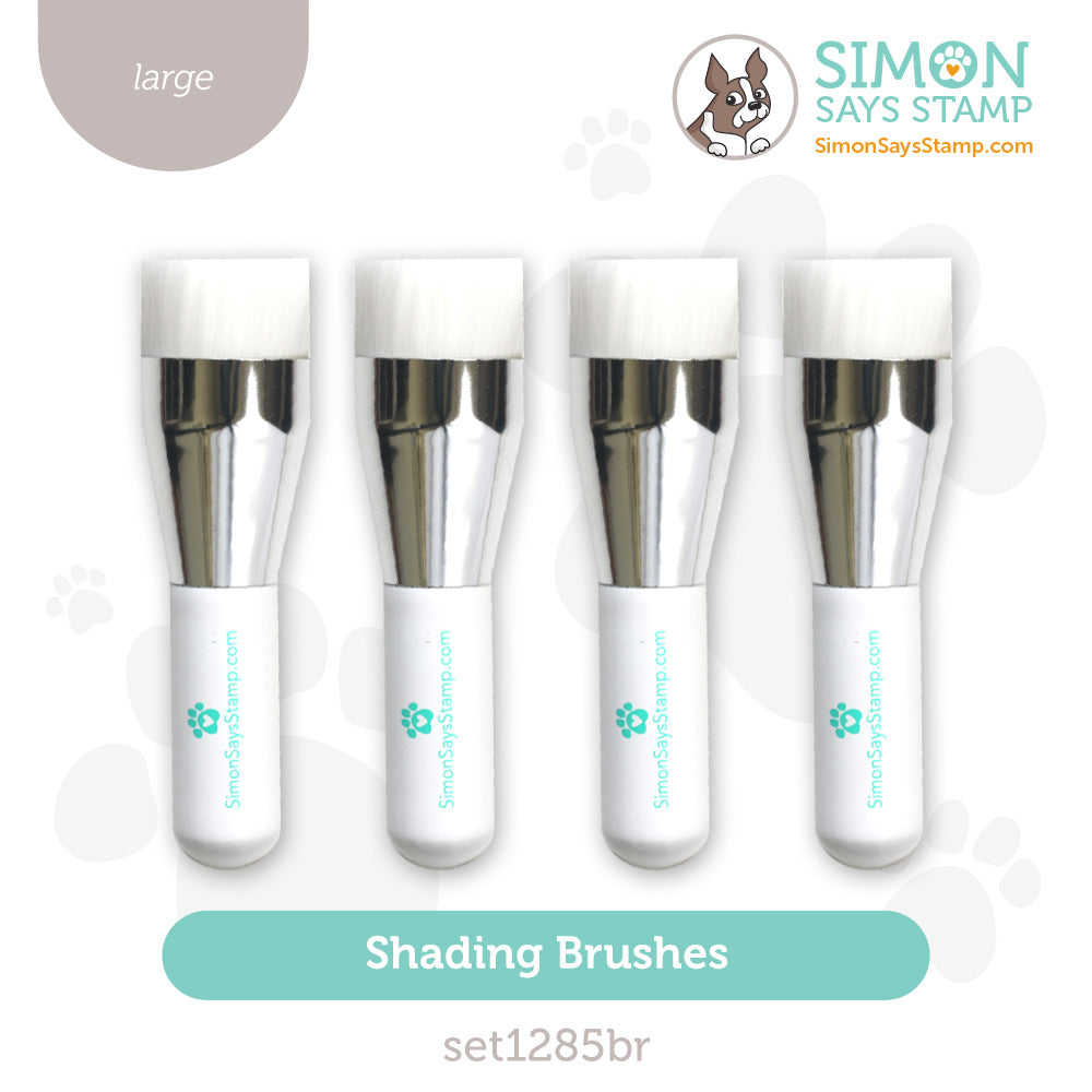 Simon Says Stamp Pack of 4 Large Shading Brushes set1285br Shine On
