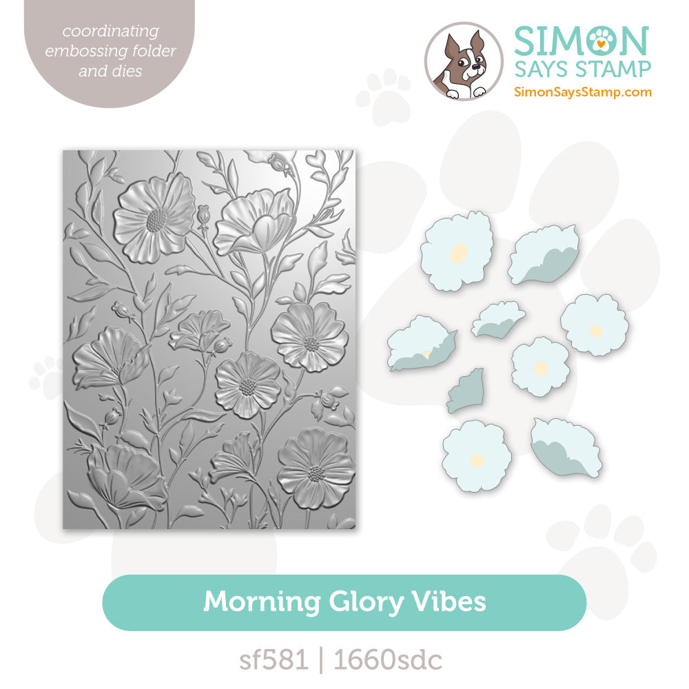 Simon Says Stamp Embossing Folders and Dies Morning Glory Vibes set1289mg