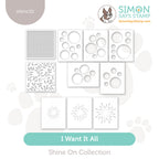 Simon Says Stamp Shine On Collection I Want It All Stencils set1290st