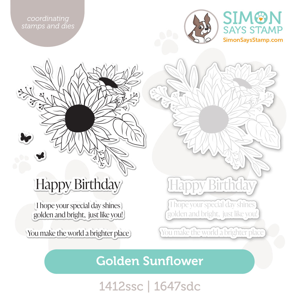Simon Says Stamps and Dies Golden Sunflower set1291gs
