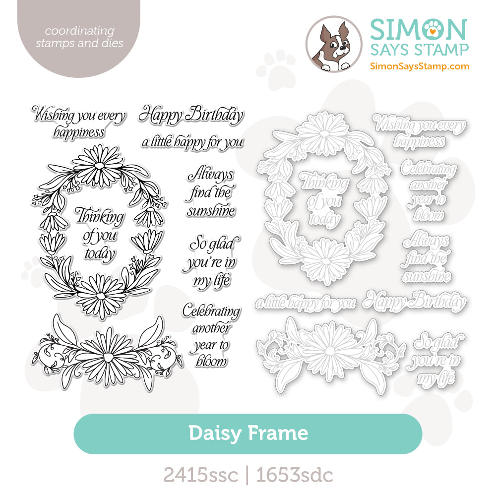 Simon Says Stamps and Dies Daisy Frame set1295df Every Happiness