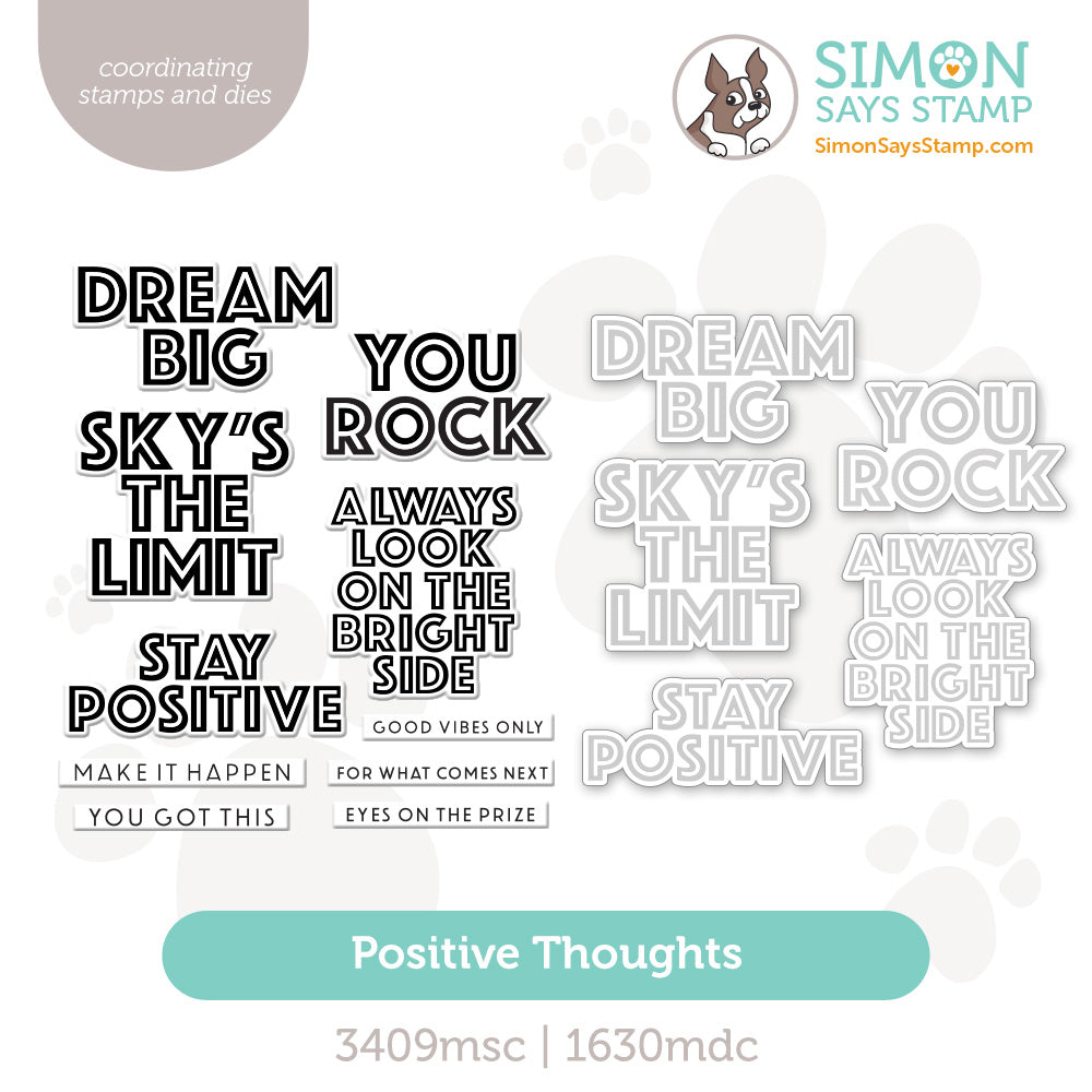 Simon Says Stamps and Dies Positive Thoughts set1301pt Every Happiness