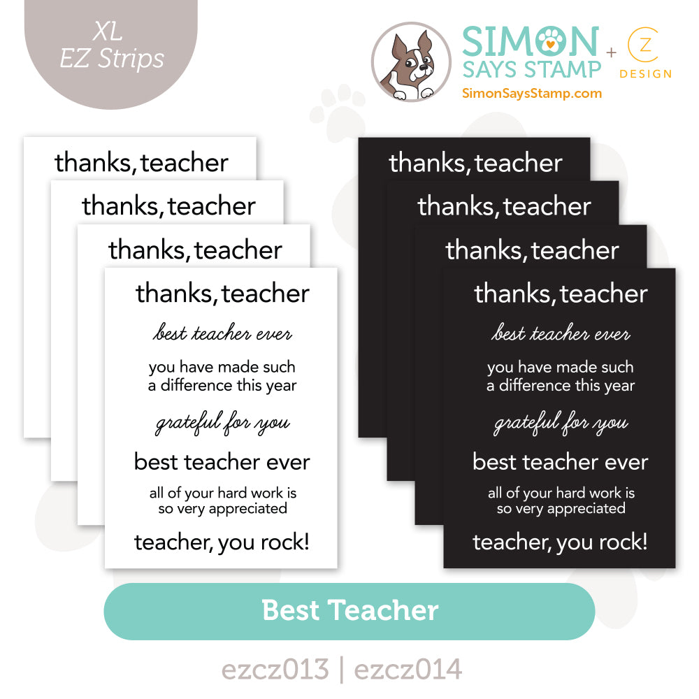 CZ Design XL EZ Strips Best Teacher Ever set1306bt Every Happiness
