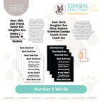 CZ Design Stamps and Dies Number 1 Words Bundle set1309no Every Happiness
