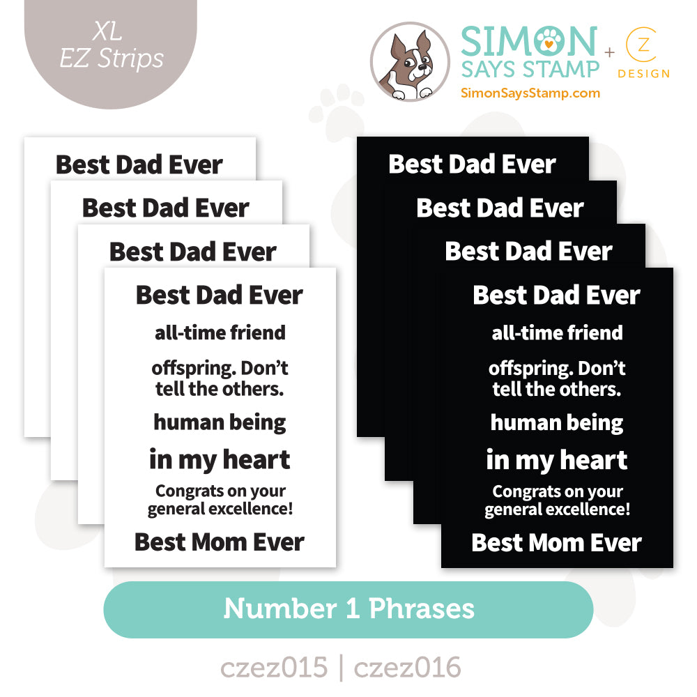CZ Design XL EZ Strips Number 1 Phrases set1310np Every Happiness