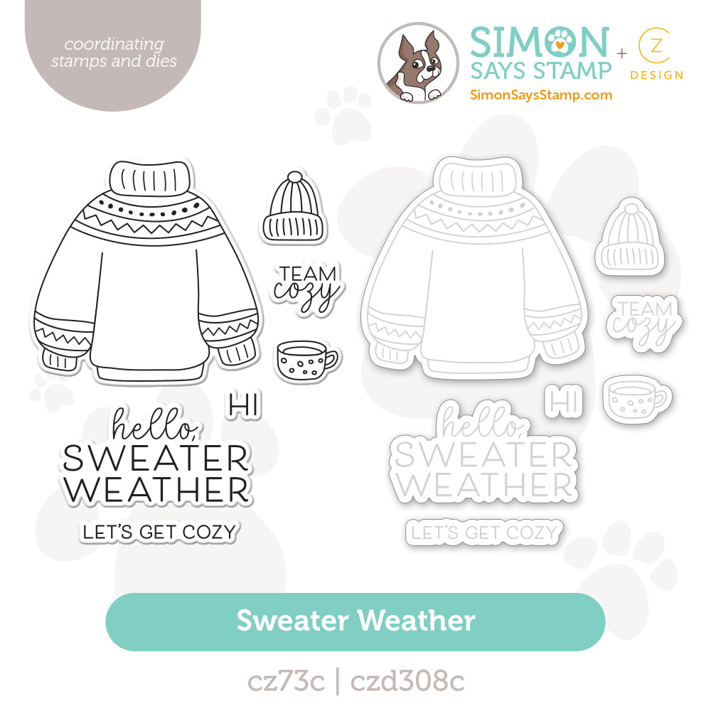 CZ Design Stamps And Dies Sweater Weather set1319sw