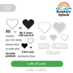 Rainbow Splash Stamps and Dies Lots of Love set1325ll