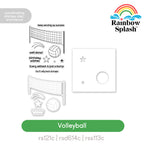 Rainbow Splash Stamps Dies and Stencils Volleyball set1328vb