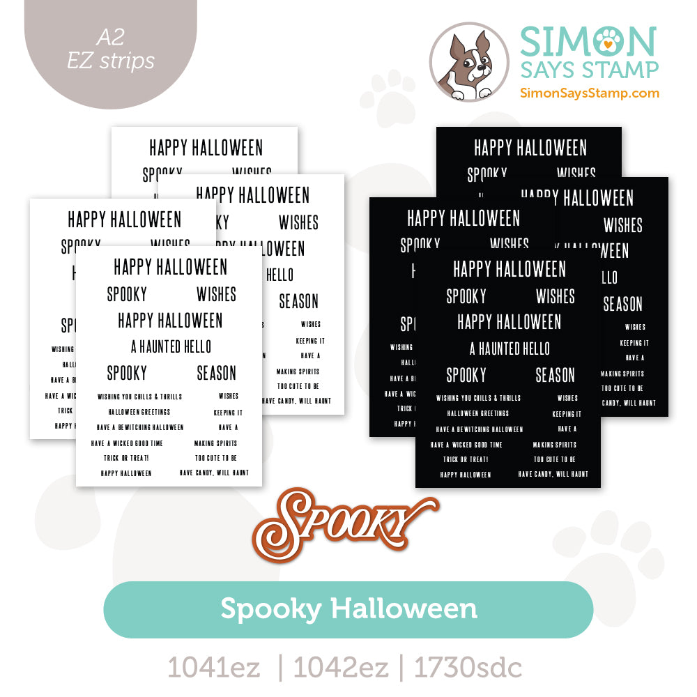 Simon Says Stamps EZ Strips and Dies Spooky Halloween set1334sh Stamptember