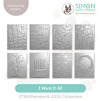 Simon Says Stamp Stamptember I Want It All Embossing Folders set1361ef