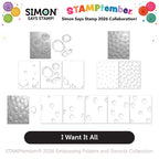 Simon Says Stamp 2026 Stamptember Embossing Folders and Stencils I Want it All set1364wa