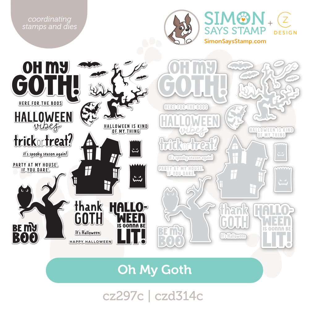 CZ Design Stamps and Dies Oh My Goth set1366og
