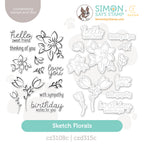 CZ Design Stamps and Dies Sketch Florals set1369sf