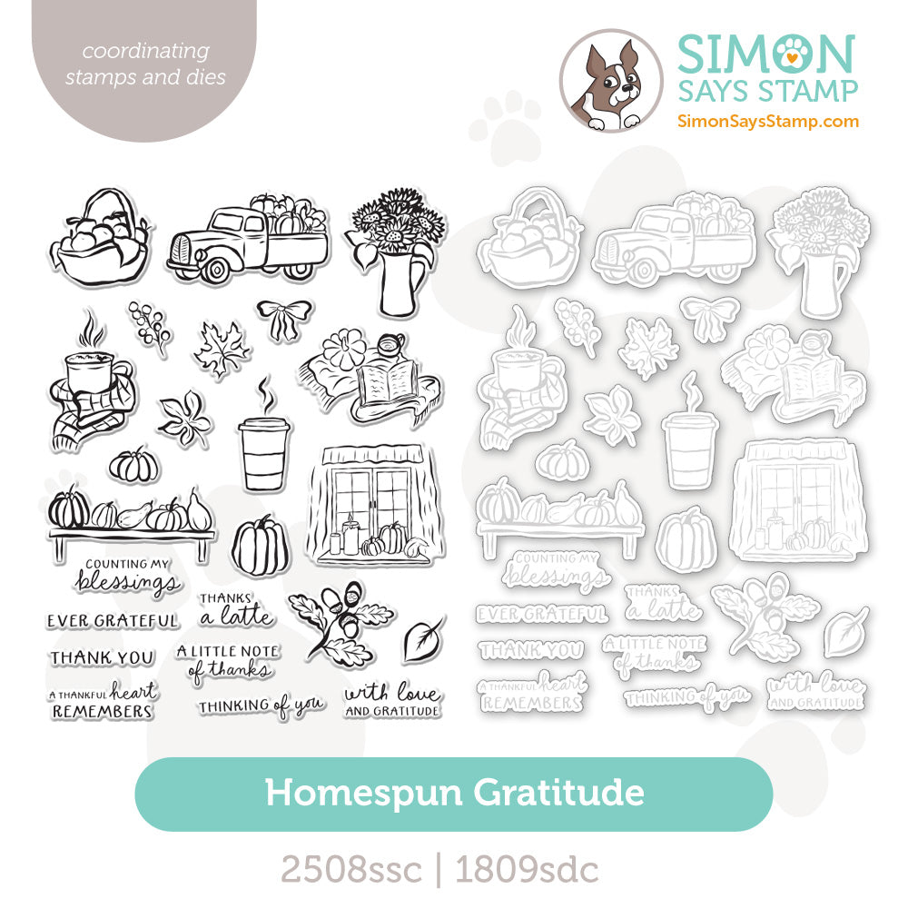 Simon Says Stamps and Dies Homespun Gratitude set1380hg