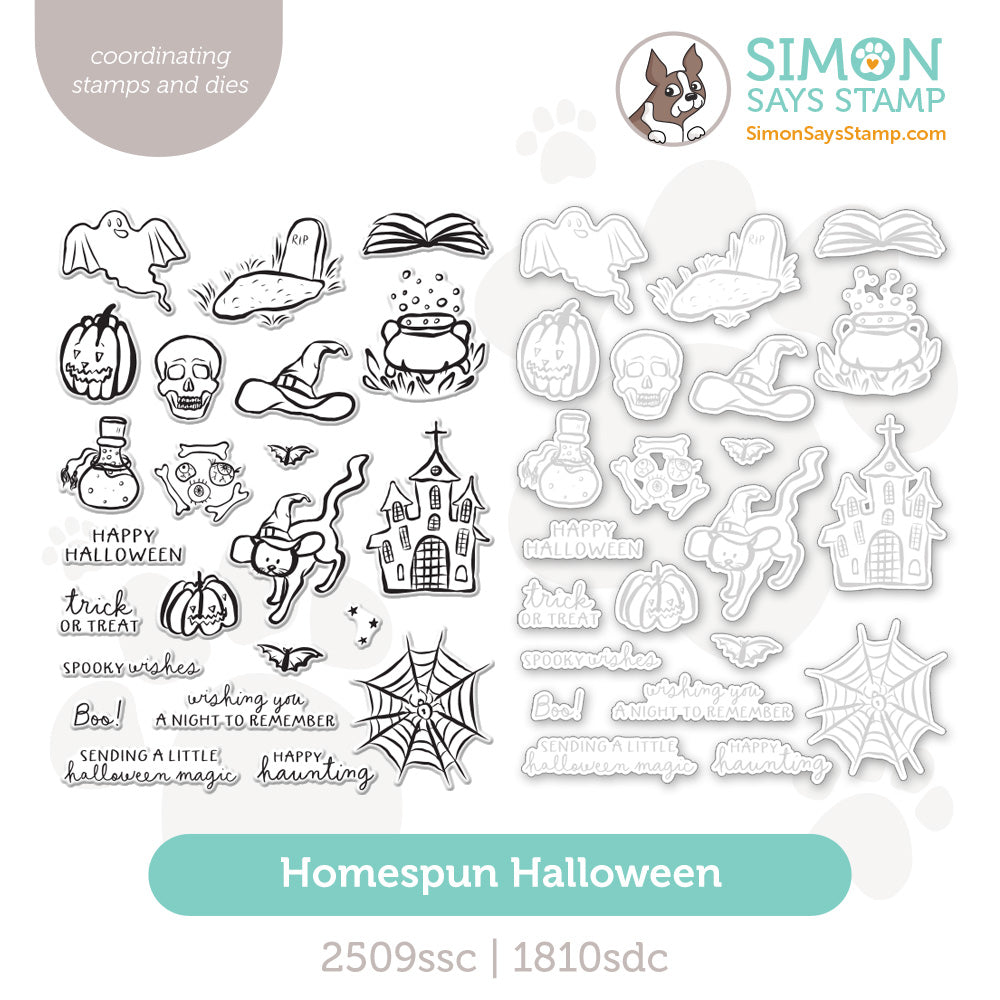 Simon Says Stamps and Dies Homespun Halloween set1381hh