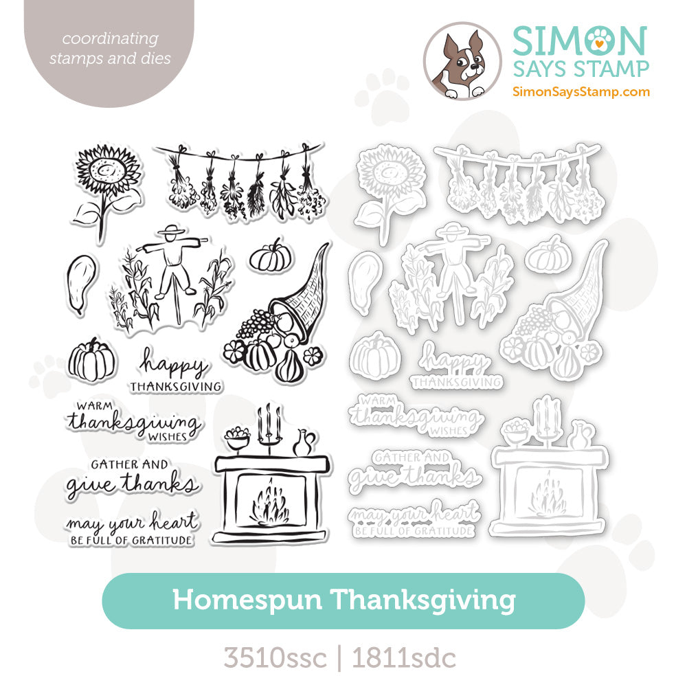 Simon Says Stamps and Dies Homespun Thanksgiving set1382ht