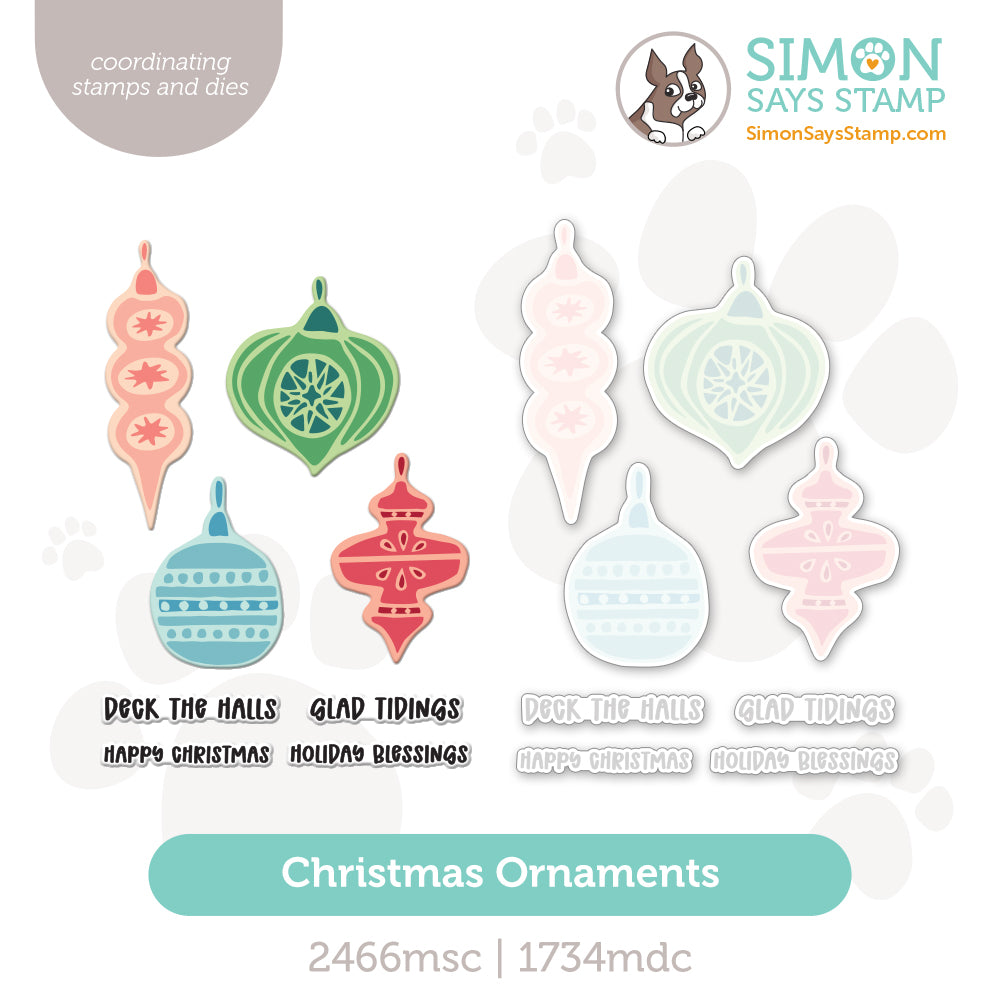 Simon Says Stamps and Dies Christmas Ornaments set1387co Sending Cheer